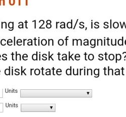 A disk is initially rotating counterclockwise